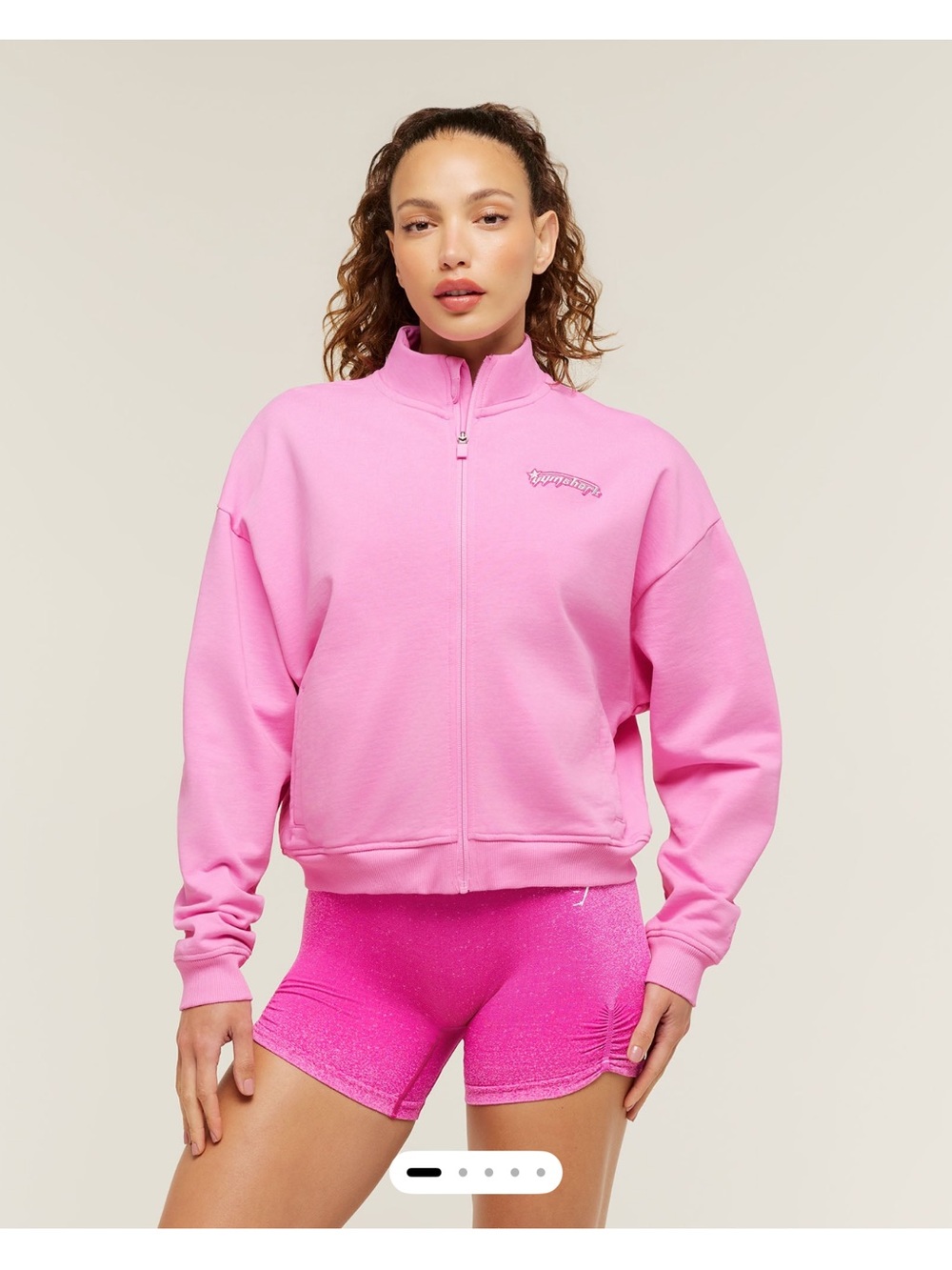 Gymshark script embroidery full zip jacket